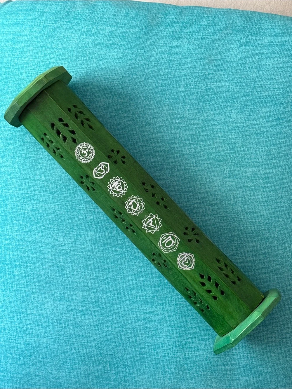 Green Wooden Chakra Incense Holder - Home Accents